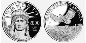 100 Доллар США (1776 - ) Платина 