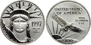100 Доллар США (1776 - ) Платина 