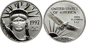 100 Доллар США (1776 - ) Платина 