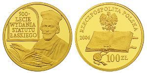 100 Злотий Республіка Польща (1991 - ) Золото 