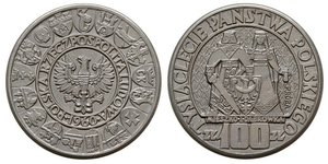 100 Злотий Польська Народна Республіка (1952-1990) Срібло 