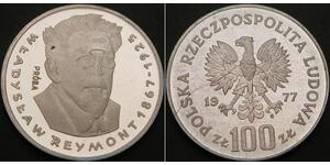 100 Злотый Польша Серебро 