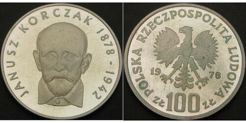 100 Злотый Польша Серебро 