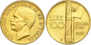 100 Лира Kingdom of Italy (1861-1946) Золото 