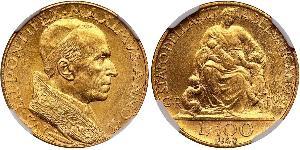 100 Лира Ватикан (1926-) Золото Пий XII  (1876 - 1958)