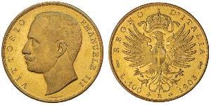 100 Ліра Kingdom of Italy (1861-1946) Золото Виктор Эммануил III (1869 - 1947)