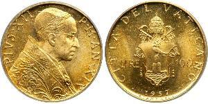 100 Ліра Ватікан (1926-) Золото Пій XII  (1876 - 1958)