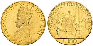 100 Ліра Папська держава (752-1870) Золото 