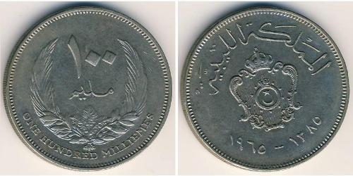 100 Мільєм Лівія (1951 - ) Нікель/Мідь 