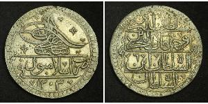 100 Пара / 1 Yuzluk Османська імперія (1299-1923) Срібло Selim III
