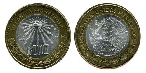 100 Песо Соединённые Штаты Мексики (1867 - ) Биметалл 