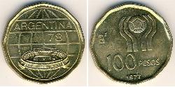 100 Песо Аргентинская Республика (1861 - ) Бронза/Алюминий 