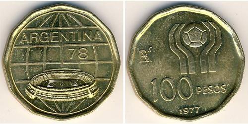 100 Песо Республіка Аргентина (1861 - ) Бронза/Алюміній 
