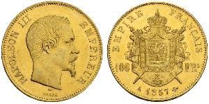100 Франк Вторая французская империя (1852-1870) Золото Наполеон III Бонапарт (1808-1873)
