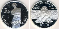 100 Франк French Fifth Republic (1958 - ) Срібло 
