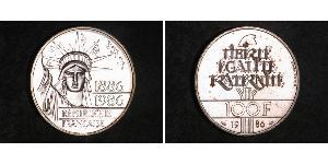 100 Франк French Fifth Republic (1958 - ) Срібло 