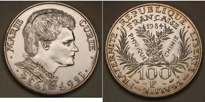 100 Франк French Fifth Republic (1958 - ) Срібло 