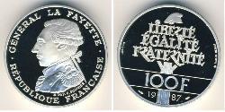100 Franc 法蘭西第五共和國 銀 