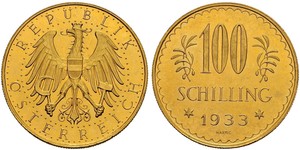 100 Шиллинг Первая Австрийская Республика (1918-1934) Золото 