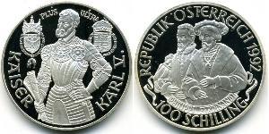 100 Шиллинг Австрийская Республика(1955 - ) Серебро 