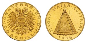 100 Шилінг Federal State of Austria (1934-1938) Золото 