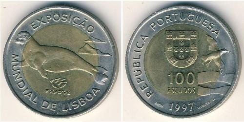 100 Эскудо Португальская Республика (1975 - ) Биметалл 