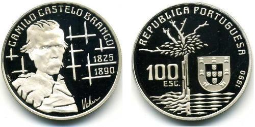 100 Эскудо Португальская Республика (1975 - ) Серебро 