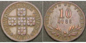 10 Avo Portugal / Osttimor (1702 - 1975) Bronze 