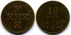 10 Avo Portugal / Timor oriental (1702 - 1975) Bronze 