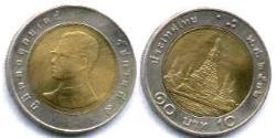 10 Baht Thailandia Bimetal 
