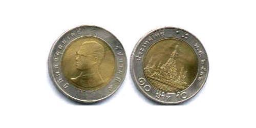 10 Baht 泰国 Bimetal 