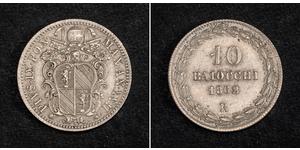 10 Baiocco États pontificaux (752-1870) Argent 