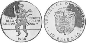 10 Balboa Panama Argent 