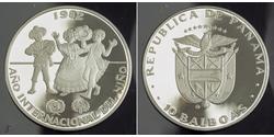 10 Balboa Panamá Argento 