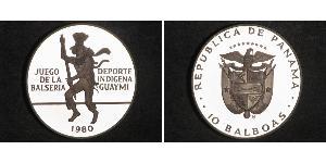 10 Balboa Panamá Argento 