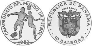 10 Balboa Panamá Argento 