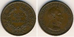 10 Bolivar Bolivia (1825 - ) Bronce 