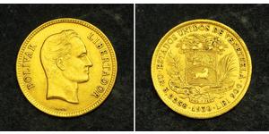 10 Bolivar Venezuela (1811 - ) Gold Simon Bolivar (1783 - 1830)