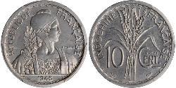 10 Cent Indocina francese (1887-1954) Alluminio/Nichel 