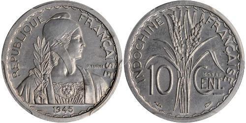 10 Cent Indocina francese (1887-1954) Alluminio/Nichel 
