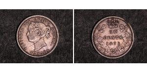 10 Cent Canada Argent Victoria (1819 - 1901)