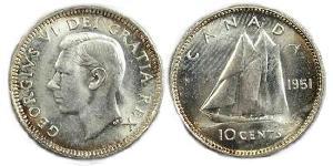 10 Cent Canada Argent George VI (1895-1952)