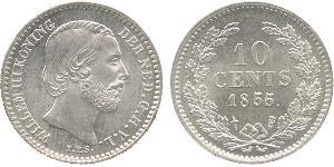 10 Cent Royaume des Pays-Bas (1815 - ) Argent Guillaume III (roi des Pays-Bas)