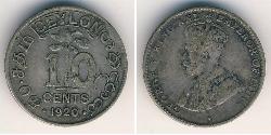 10 Cent Sri Lanka (1948 - ) Argent George V (1865-1936)