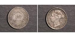 10 Cent British Honduras (1862-1981) Argento Vittoria (1819 - 1901)