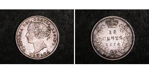 10 Cent Canada Argento Vittoria (1819 - 1901)