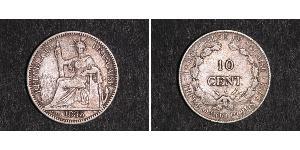 10 Cent Indocina francese (1887-1954) Argento 