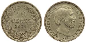 10 Cent Regno dei Paesi Bassi (1815 - ) Argento Guglielmo III dei Paesi Bassi