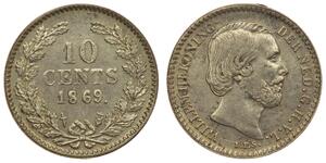 10 Cent Regno dei Paesi Bassi (1815 - ) Argento Guglielmo III dei Paesi Bassi