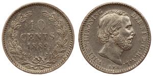 10 Cent Regno dei Paesi Bassi (1815 - ) Argento Guglielmo III dei Paesi Bassi